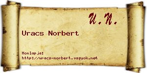 Uracs Norbert névjegykártya